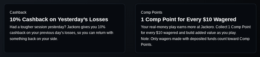 Jackoro Casino Rewards
